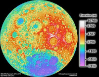 Moon elevation map